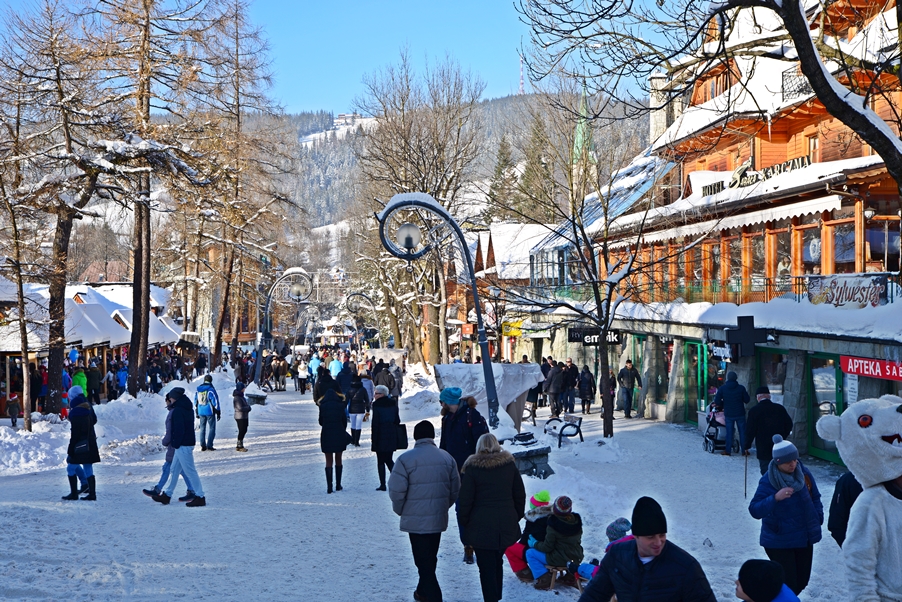 Zakopane - téli utcakép - Kocsmaturista