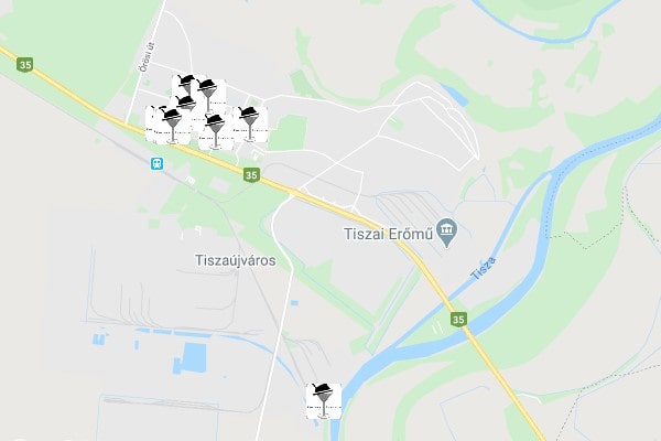 Tiszaújváros és kocsmaélete térkép - Kocsmaturista