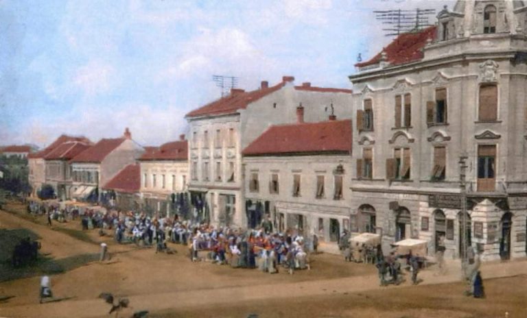 Kazinczy tér az 1920-as években - Zalaegerszeg és kocsmaélete - Kocsmaturista - A Régi Zalaegerszeg Facebook oldal képe